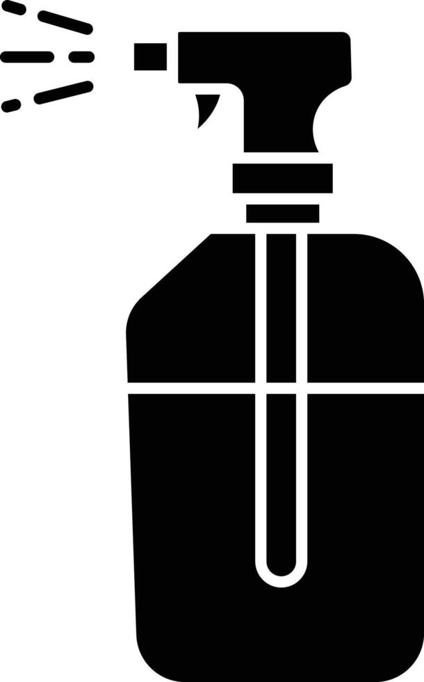 Hair spray solid glyph illustration vector
