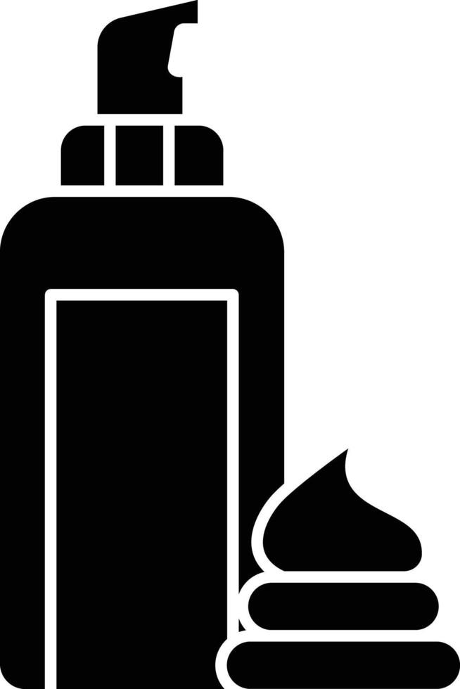 Shaving foam solid glyph illustration vector