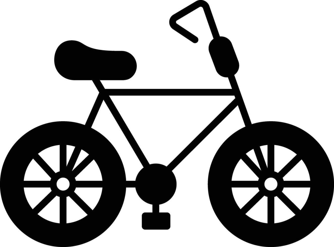 Cycle solid glyph illustration vector