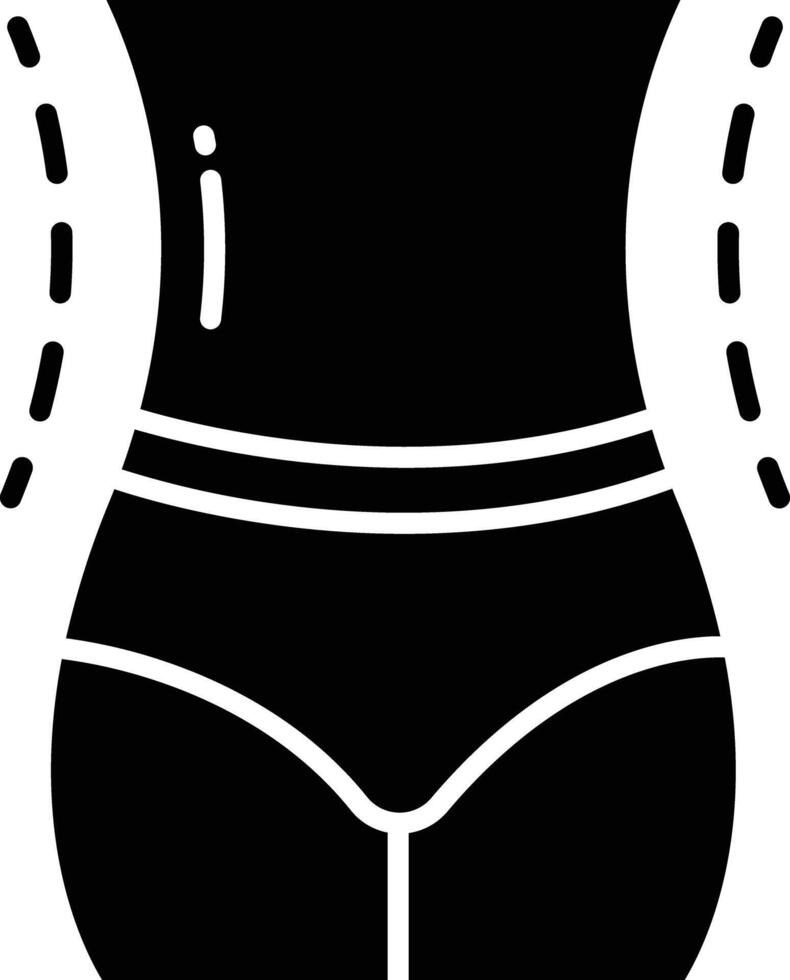 Fitness female solid glyph illustration vector