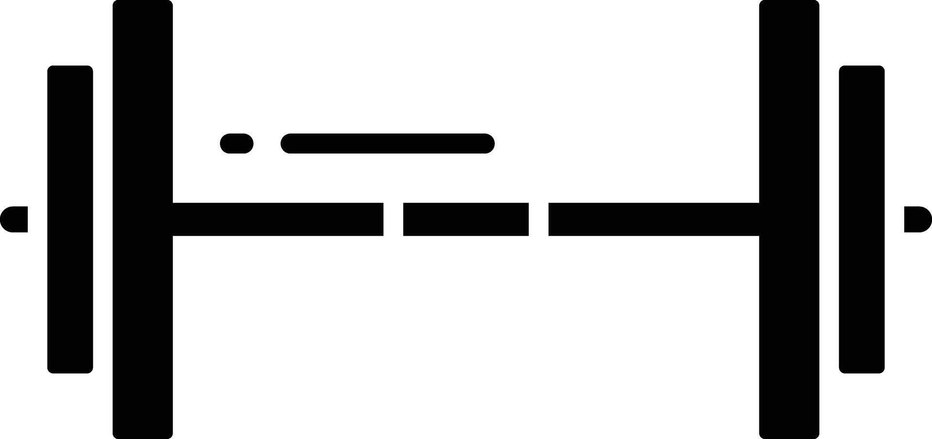 Dumbbell solid glyph illustration vector