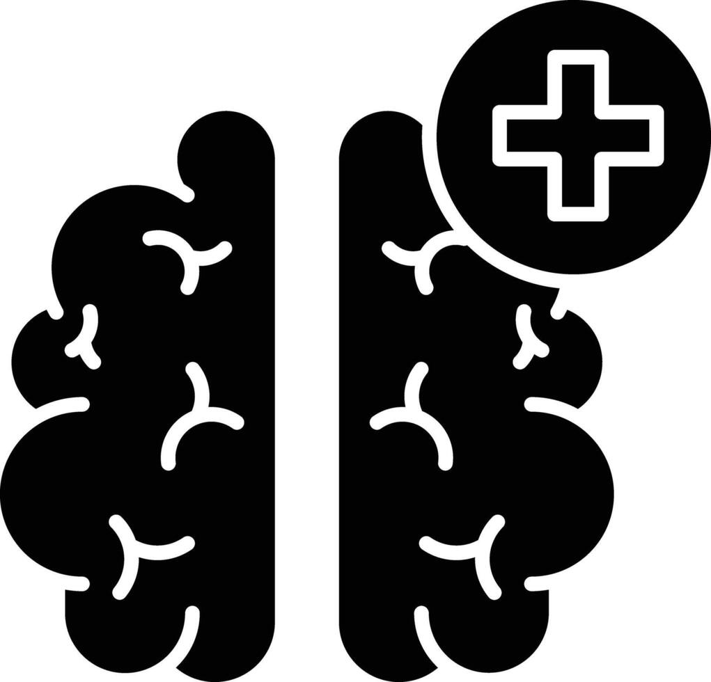 Mental Health solid glyph illustration vector