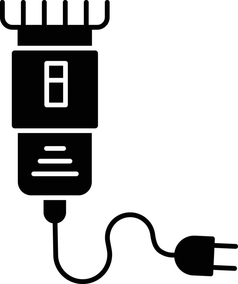 Trimmer solid glyph illustration vector