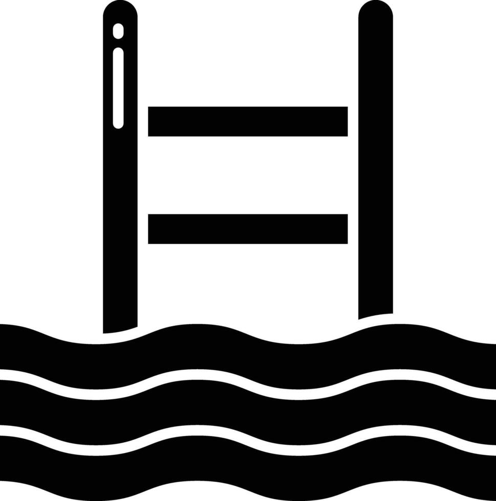 Pool solid glyph illustration vector