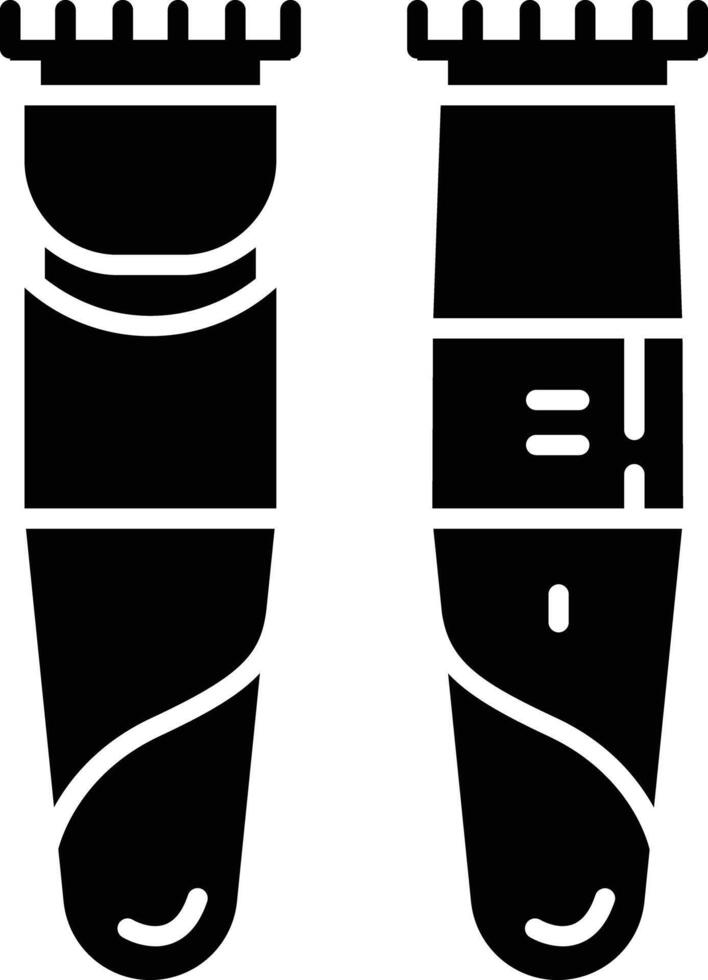 Trimmer solid glyph illustrations vector