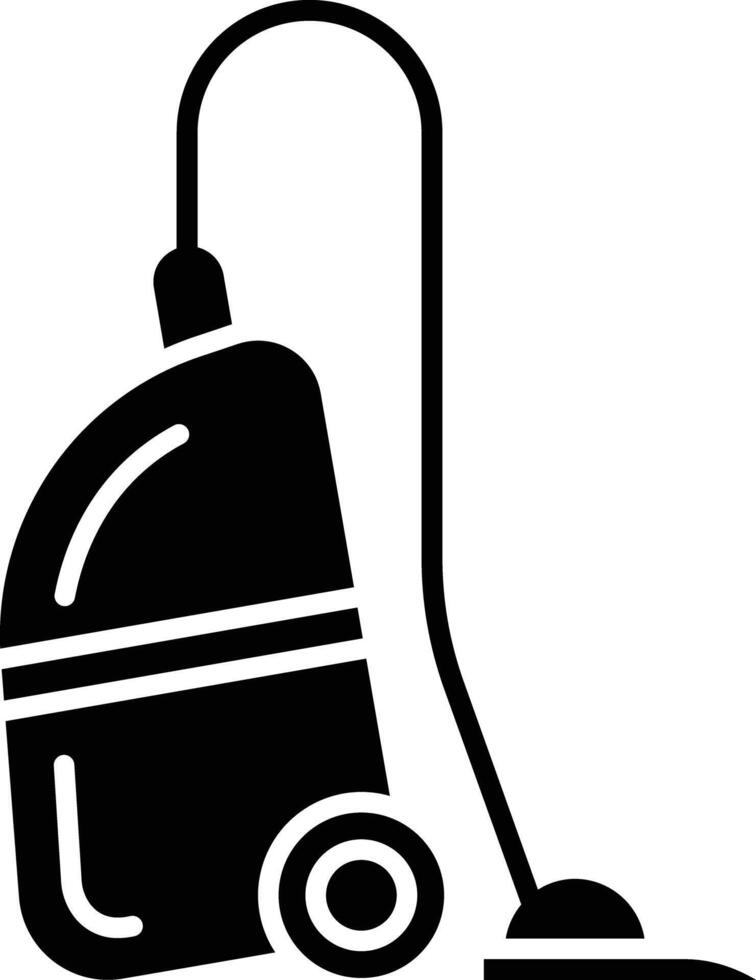 Vacuum cleaner solid glyph illustrations vector