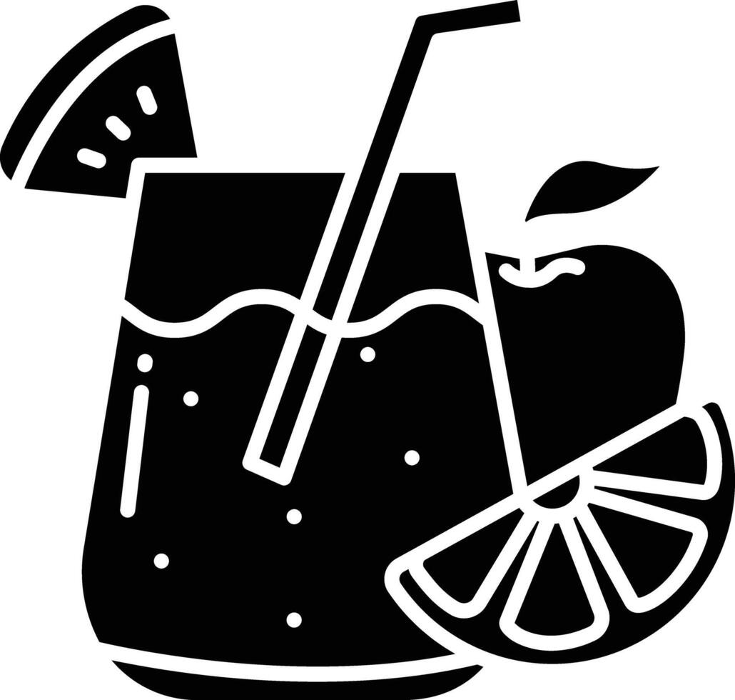Fruit juice solid glyph illustration vector
