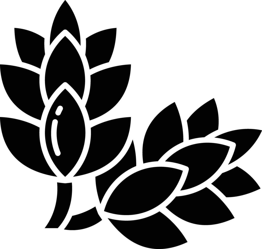 hop solid glyph illustration vector