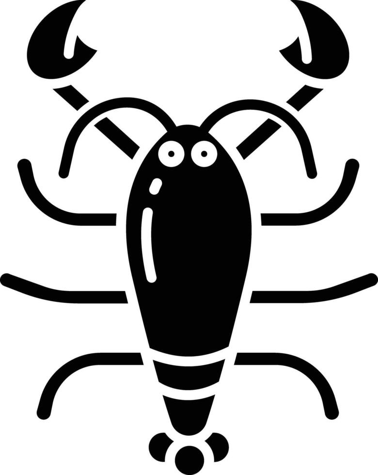 lobster solid glyph illustration vector