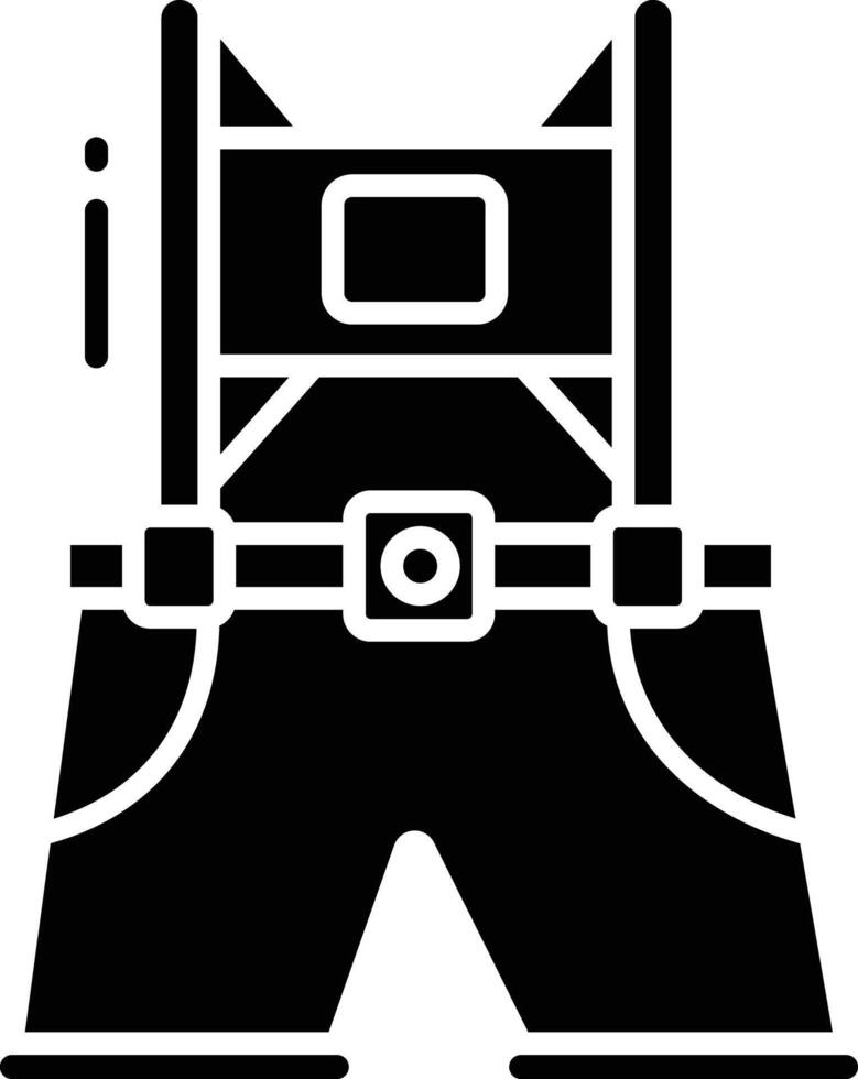 lederhosen solid glyph illustration vector