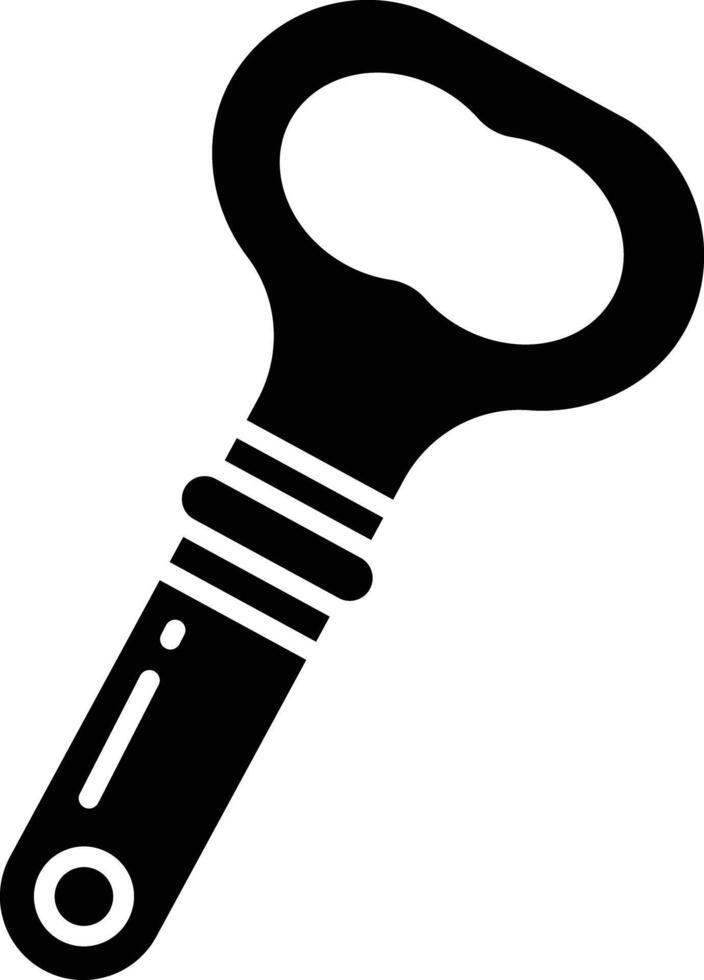bottle opener solid glyph illustration vector