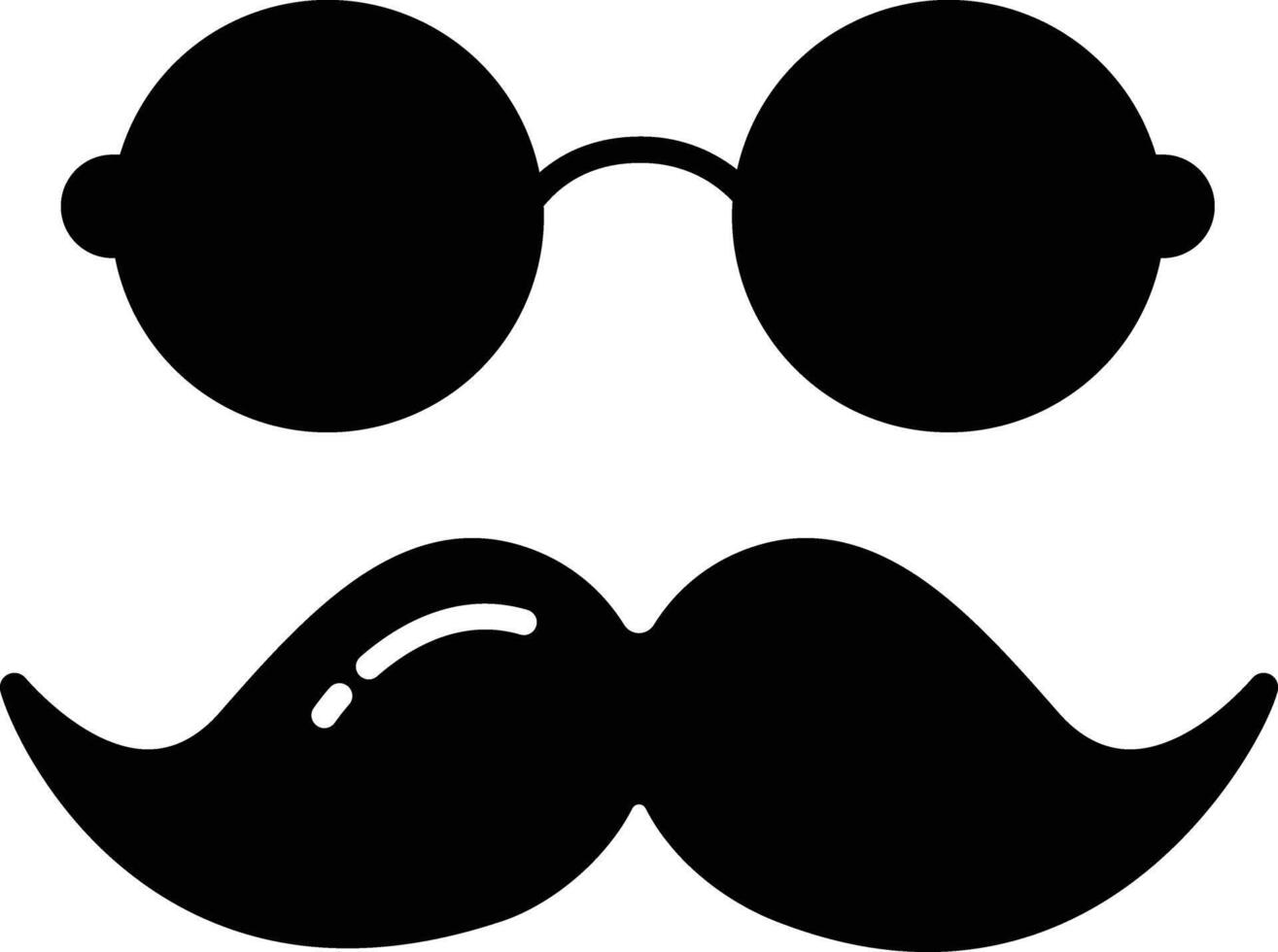 mustache solid glyph illustration vector