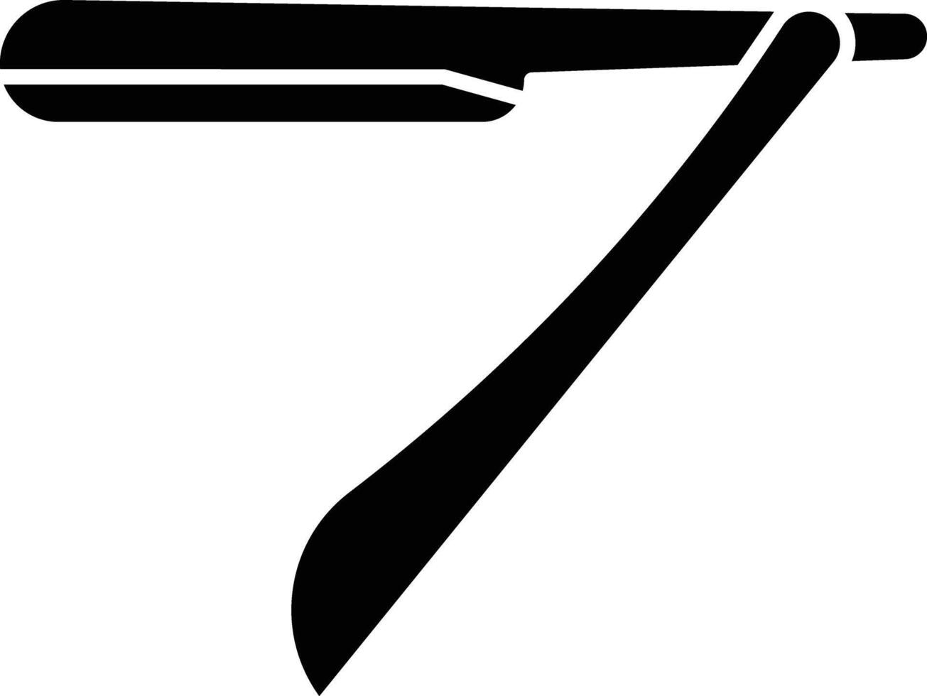 Razor solid glyph illustration vector