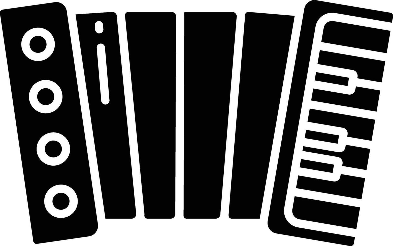 accordion solid glyph illustration vector