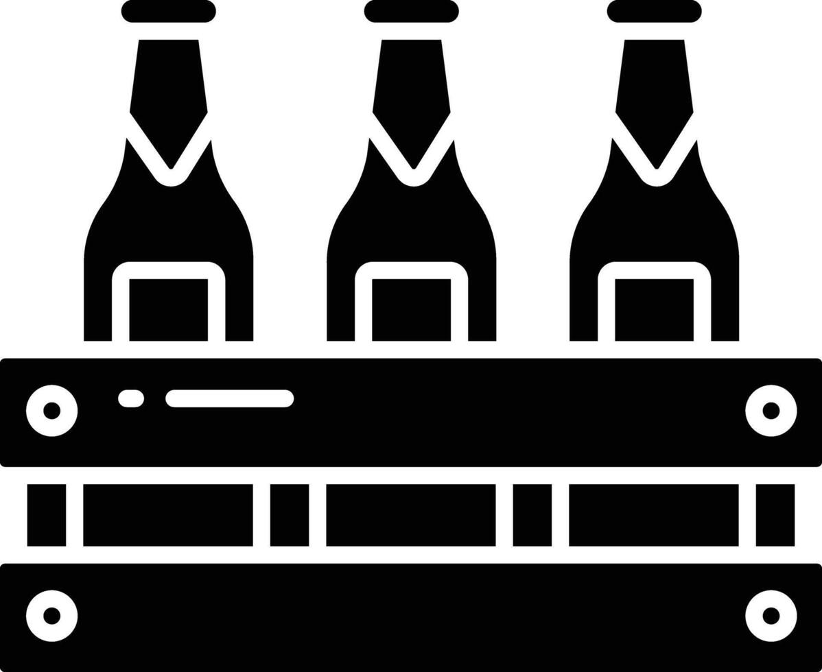 beer crate solid glyph illustration vector