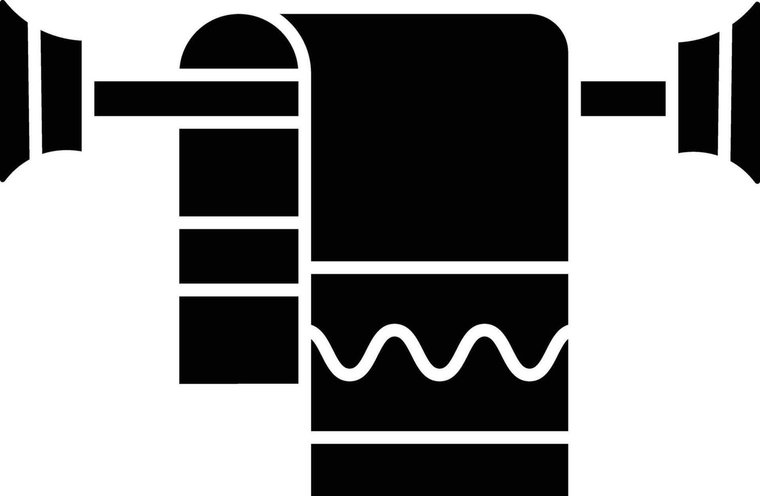 Towel solid glyph illustration vector