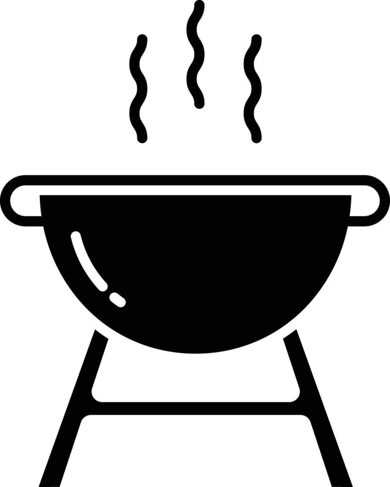 barbecue solid glyph illustration vector