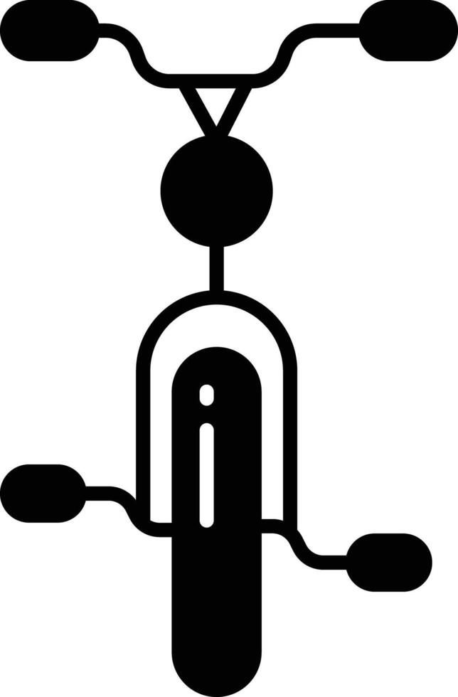 Bicycle solid glyph illustration vector