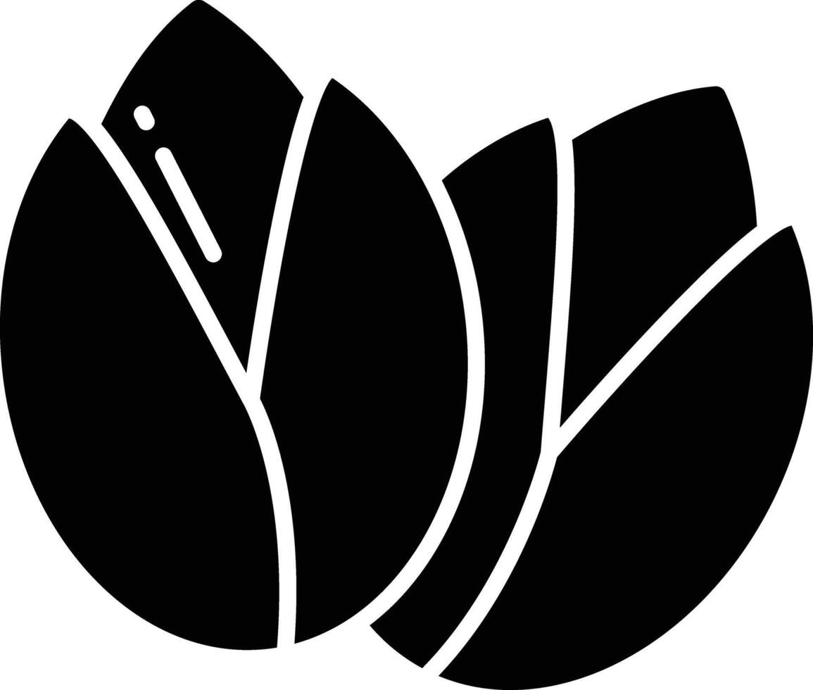 pistachio solid glyph illustration vector