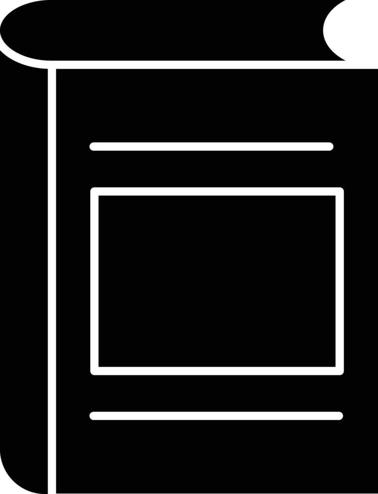 book solid glyph illustration vector