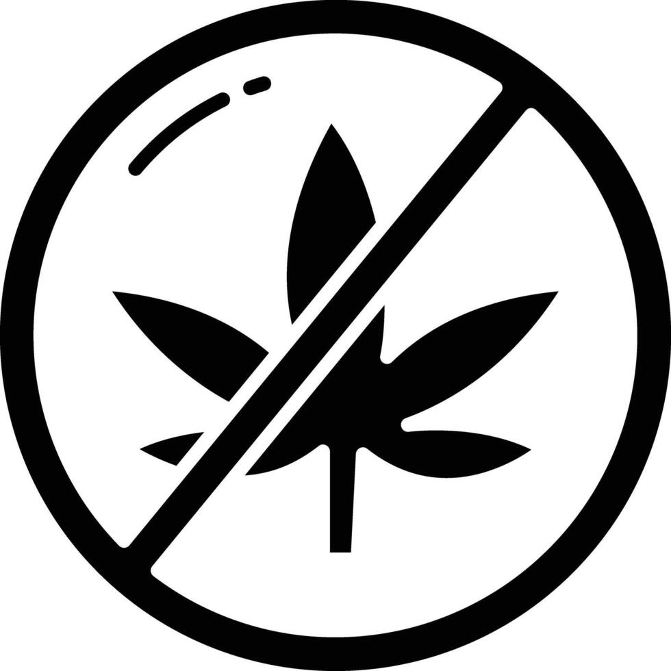 No Drugs solid glyph illustration vector