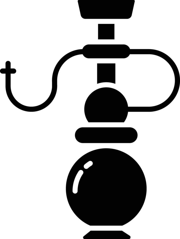 Hookah solid glyph illustration vector