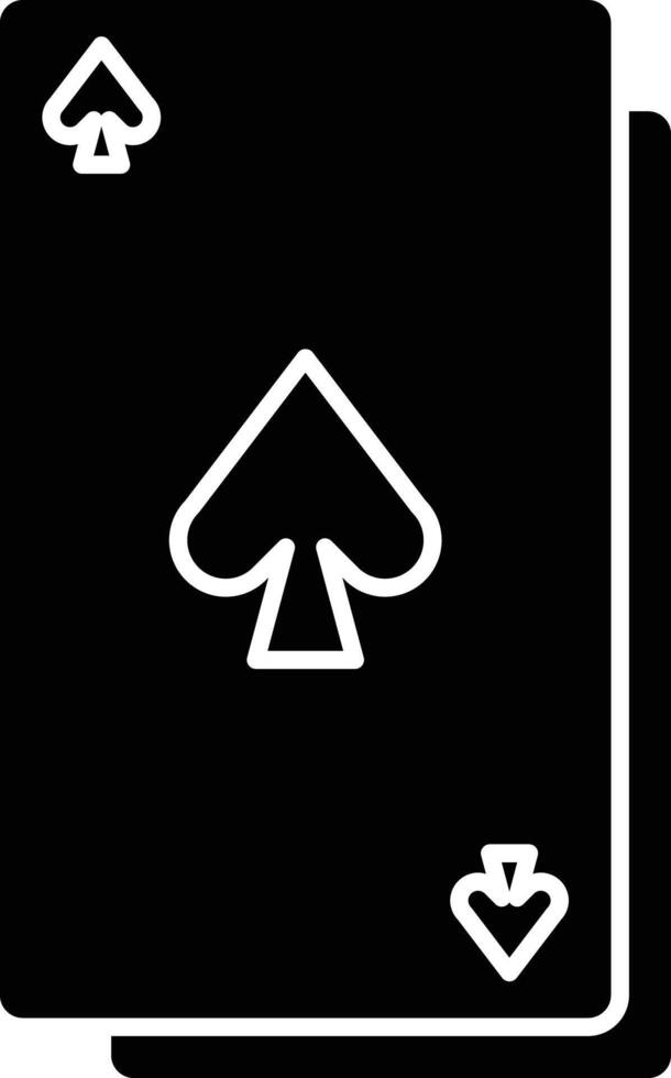 playing card solid glyph illustration vector
