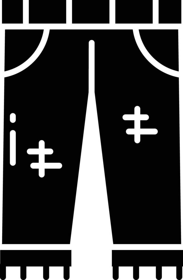 Trouser solid glyph illustration vector