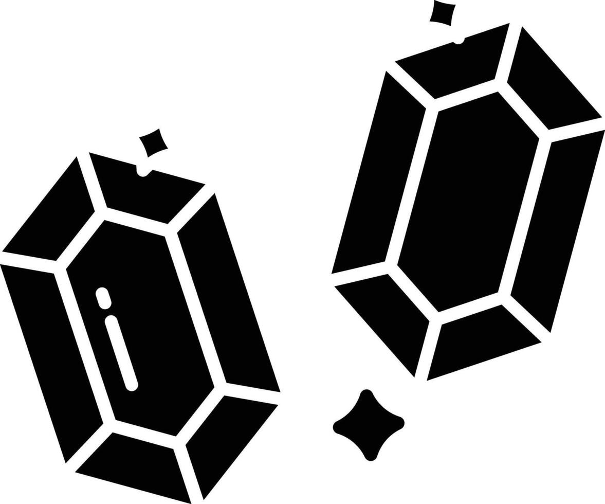 Crystal solid glyph illustration vector