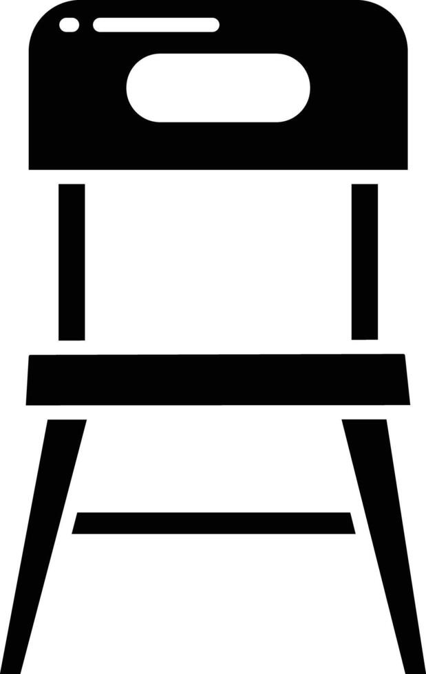 Camping Chair solid glyph illustration vector