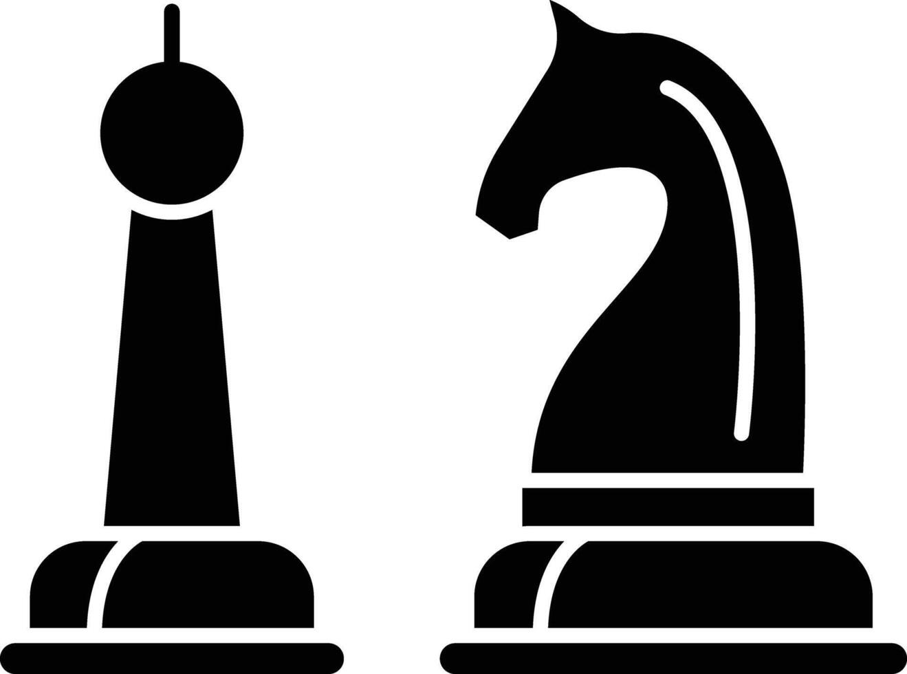 chess solid glyph illustration vector