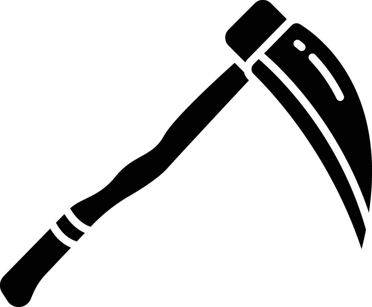 Pickaxe2 solid glyph illustration vector