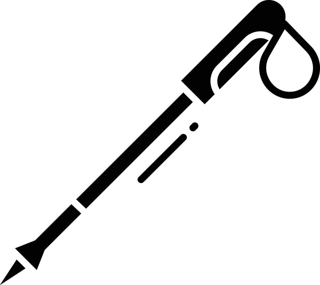 Trekking Pole solid glyph illustration vector
