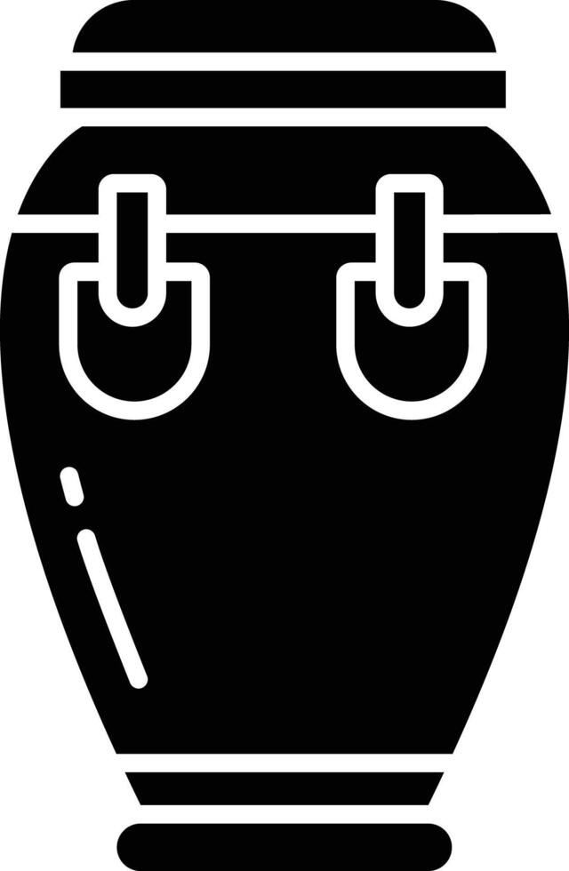 Conga solid glyph illustration vector