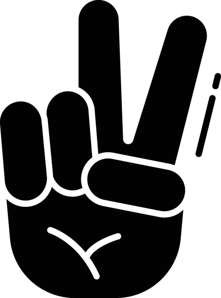 Peace Sign solid glyph illustration vector