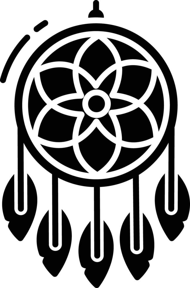 Dream Catcher solid glyph illustration vector