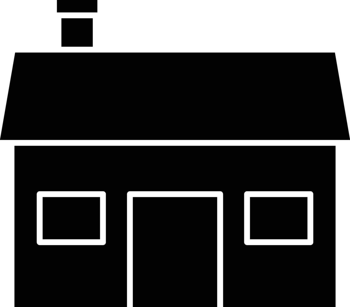 House solid glyph illustration vector