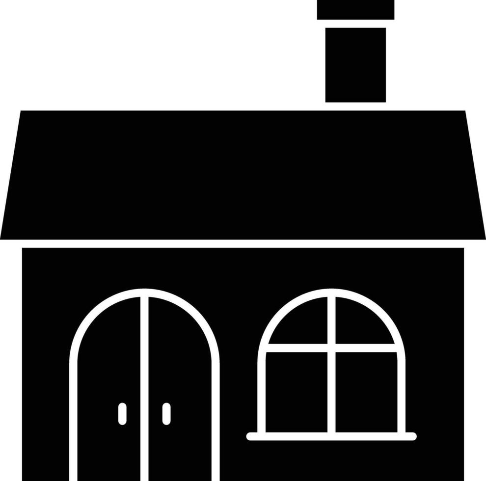House solid glyph illustration vector