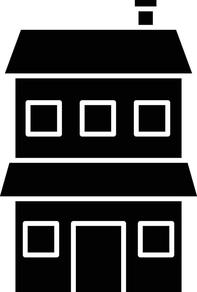 House solid glyph illustration vector