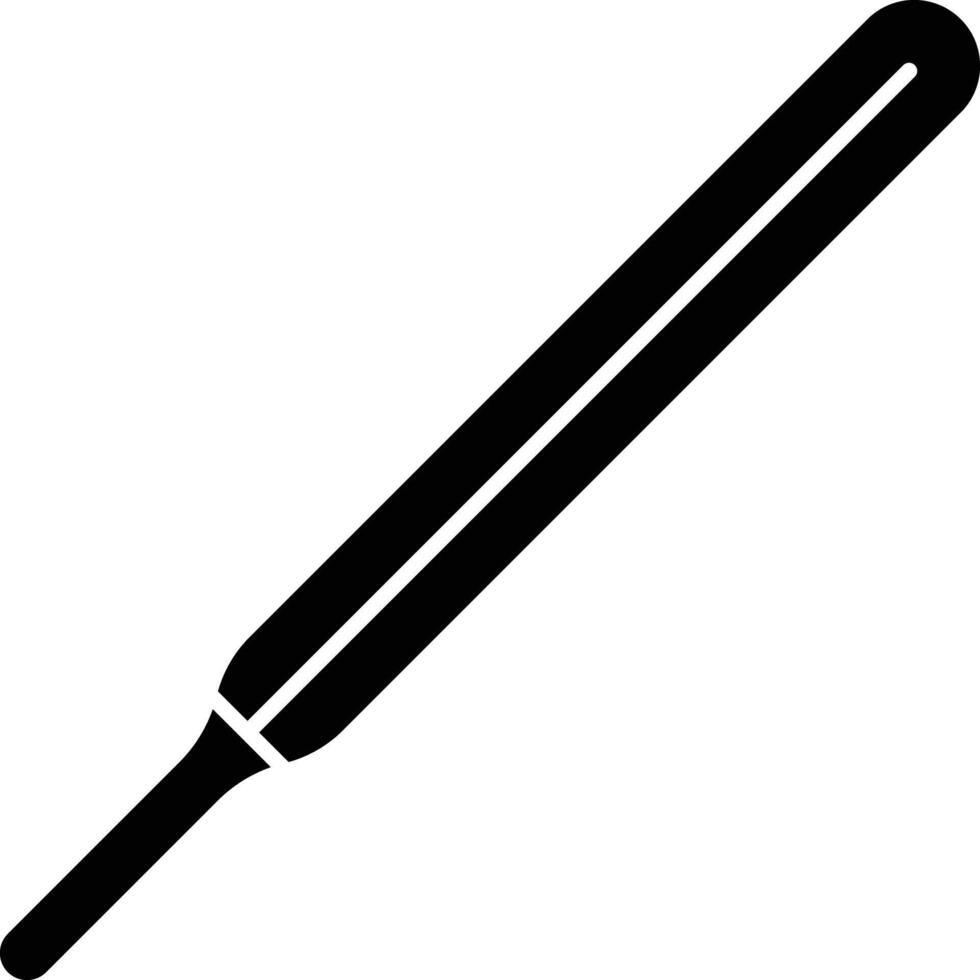 Thermometer solid glyph illustration vector