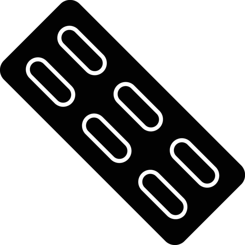 pill solid glyph illustration vector