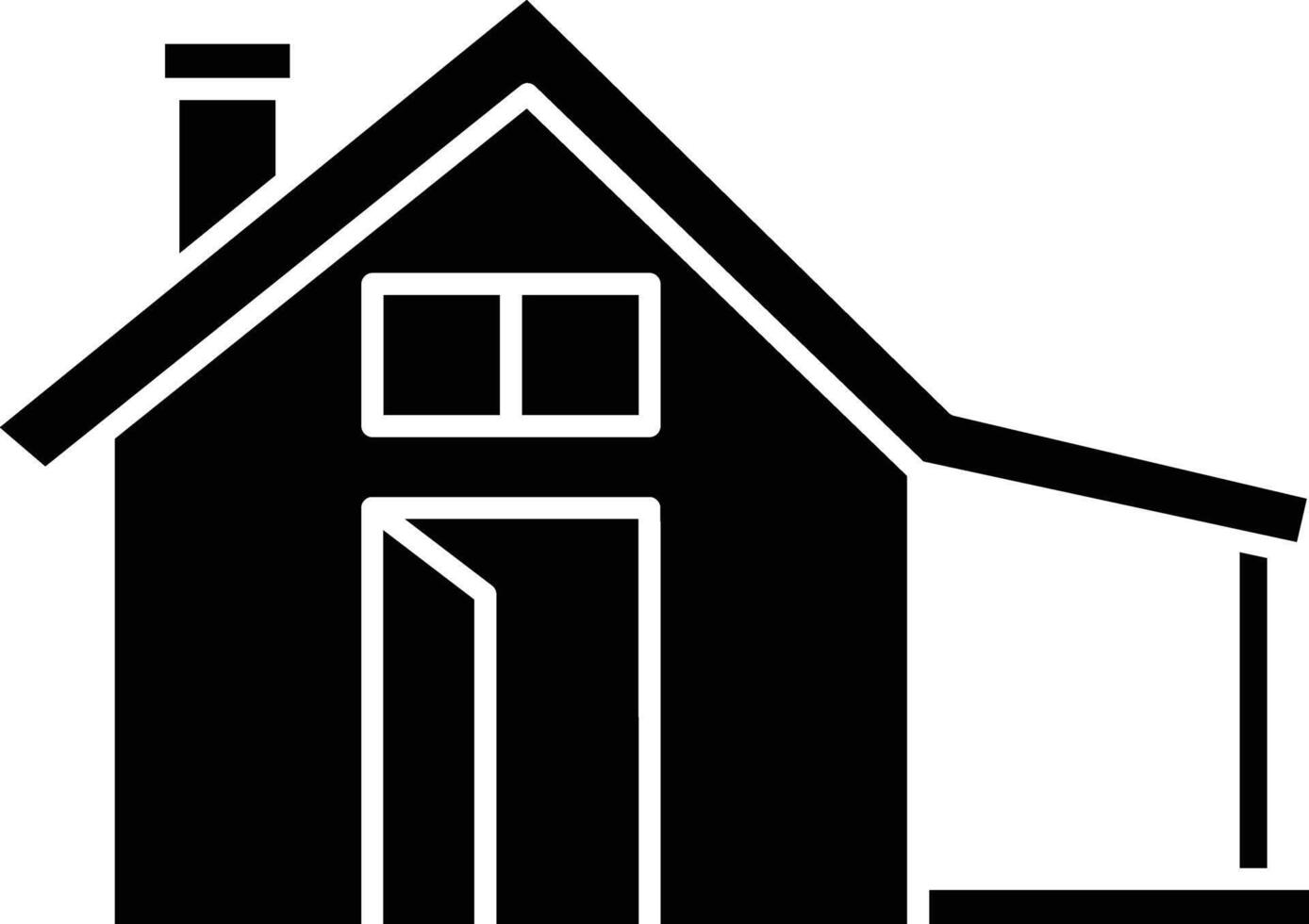House solid glyph illustration vector
