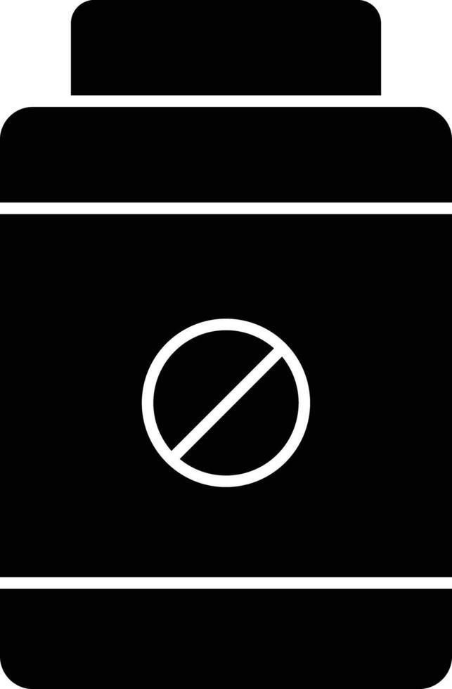 Tablet bottle solid glyph illustration vector