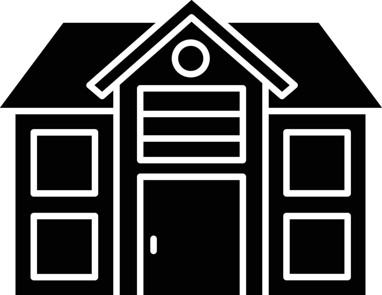 House solid glyph illustration vector