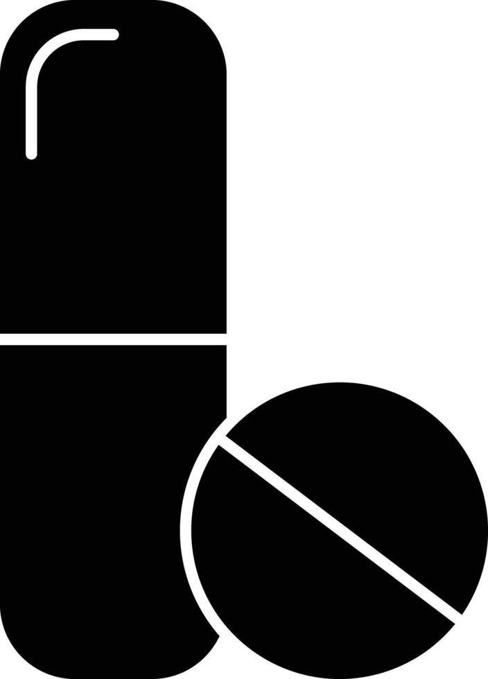 pills solid glyph illustration vector