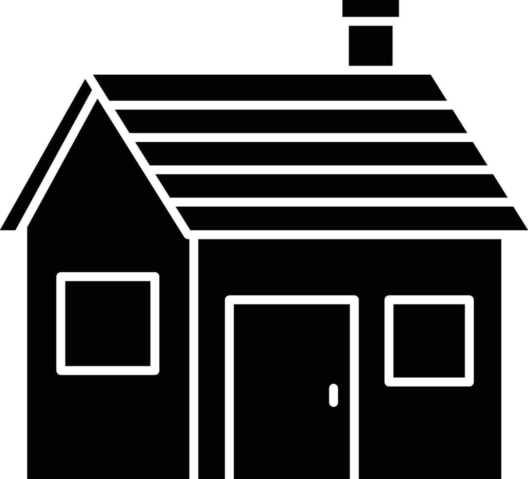 House solid glyph illustration vector