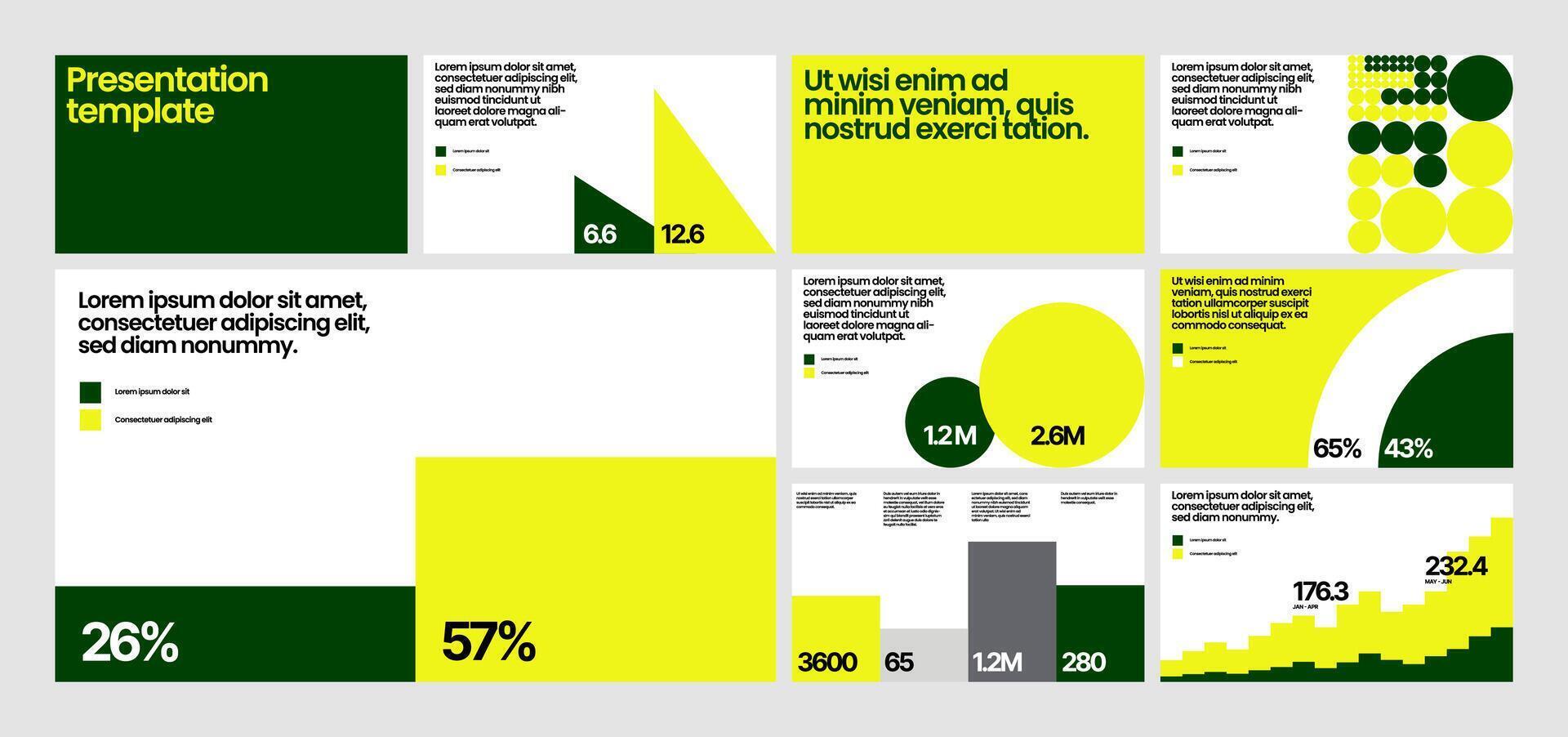 Corporate business presentation template. Elements of infographics use in presentation, flyer and corporate report. Dashboard template with big data visualization. vector