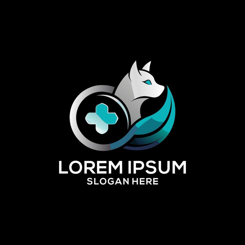 Cat health care logo. Cat logo. Cat care center logo for business. vector