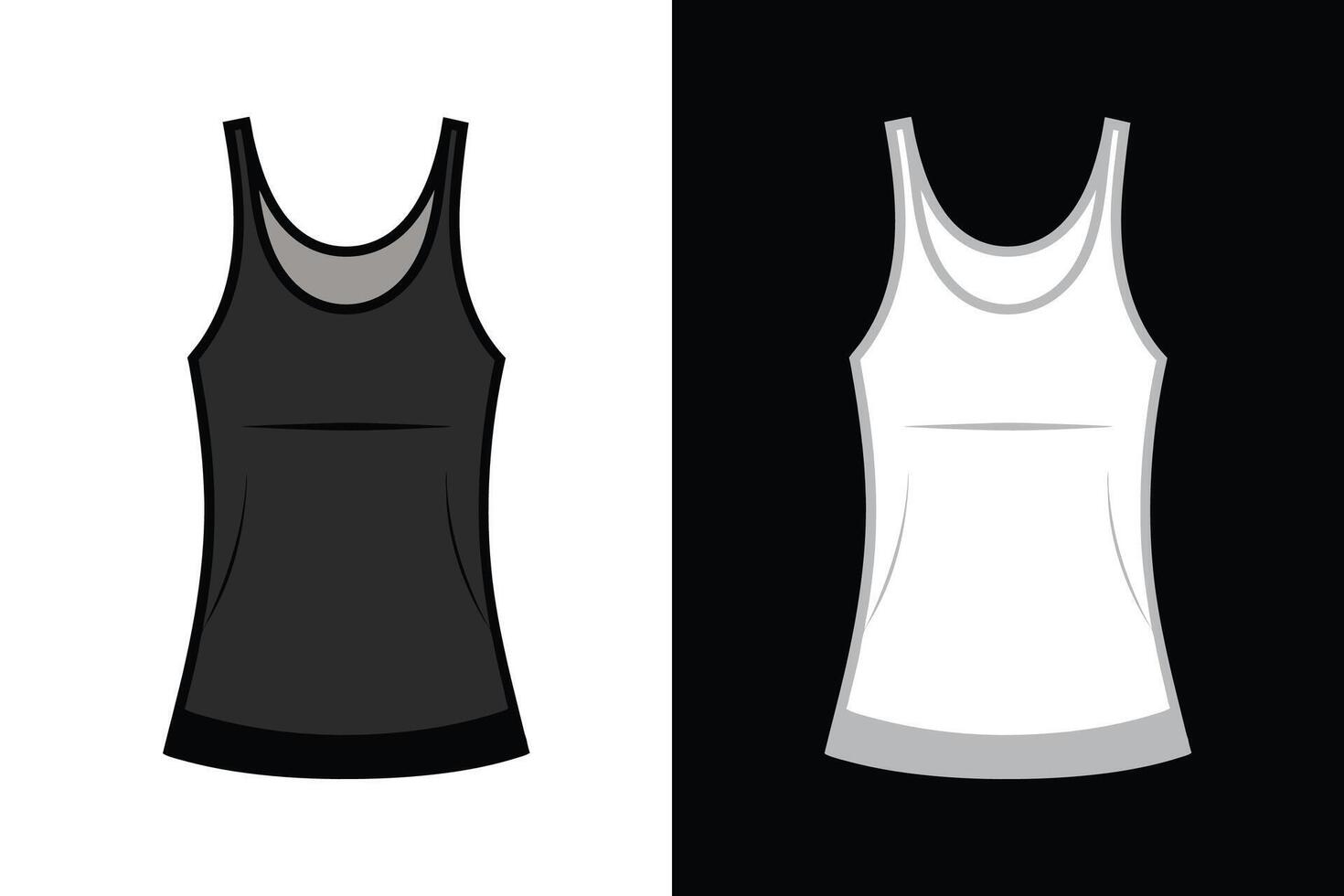 Women Tank Top Mockup vector