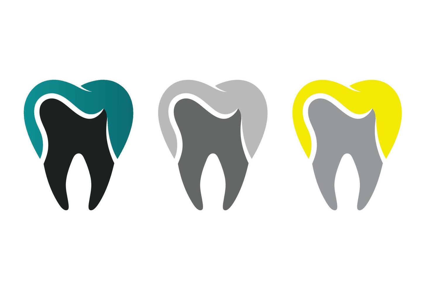 Teeth Icon Logo Abstract Illustration Art vector